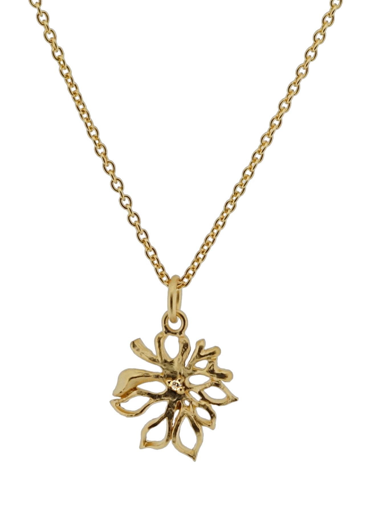 Thumbnail - Orphelia Damen 925 Sterling Silber Kette mit Anhänger - Gold ZH-6027/2