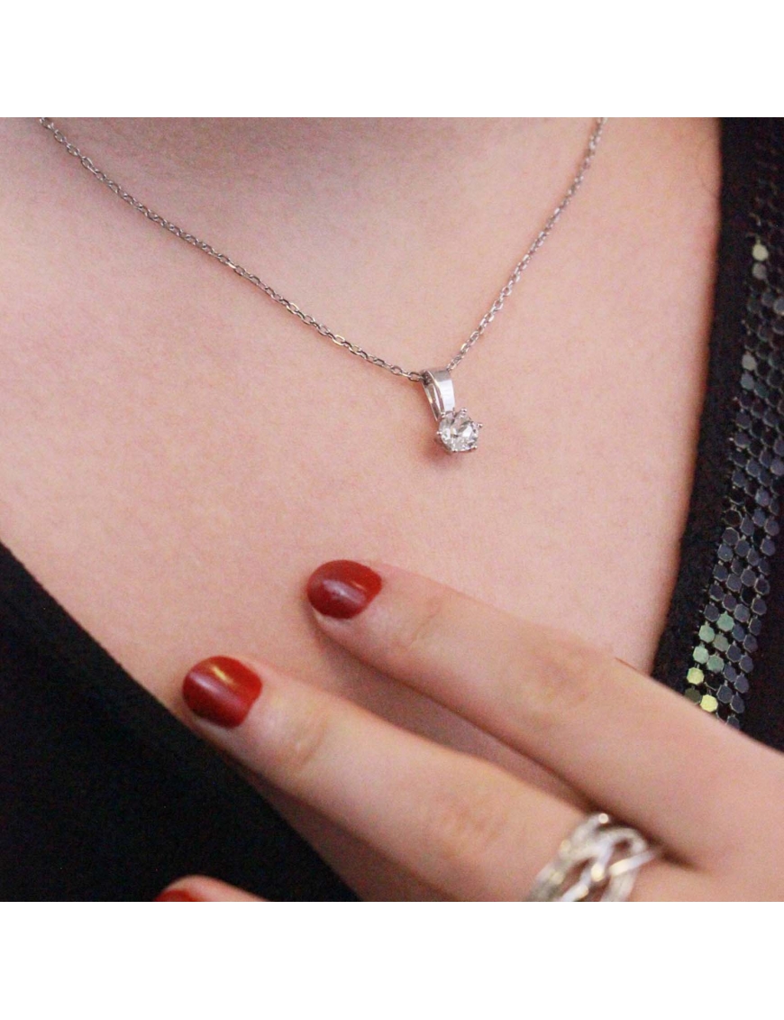 MYC Paris Födelsesten-hängen Silver och kristall halsband dam – bild 2
