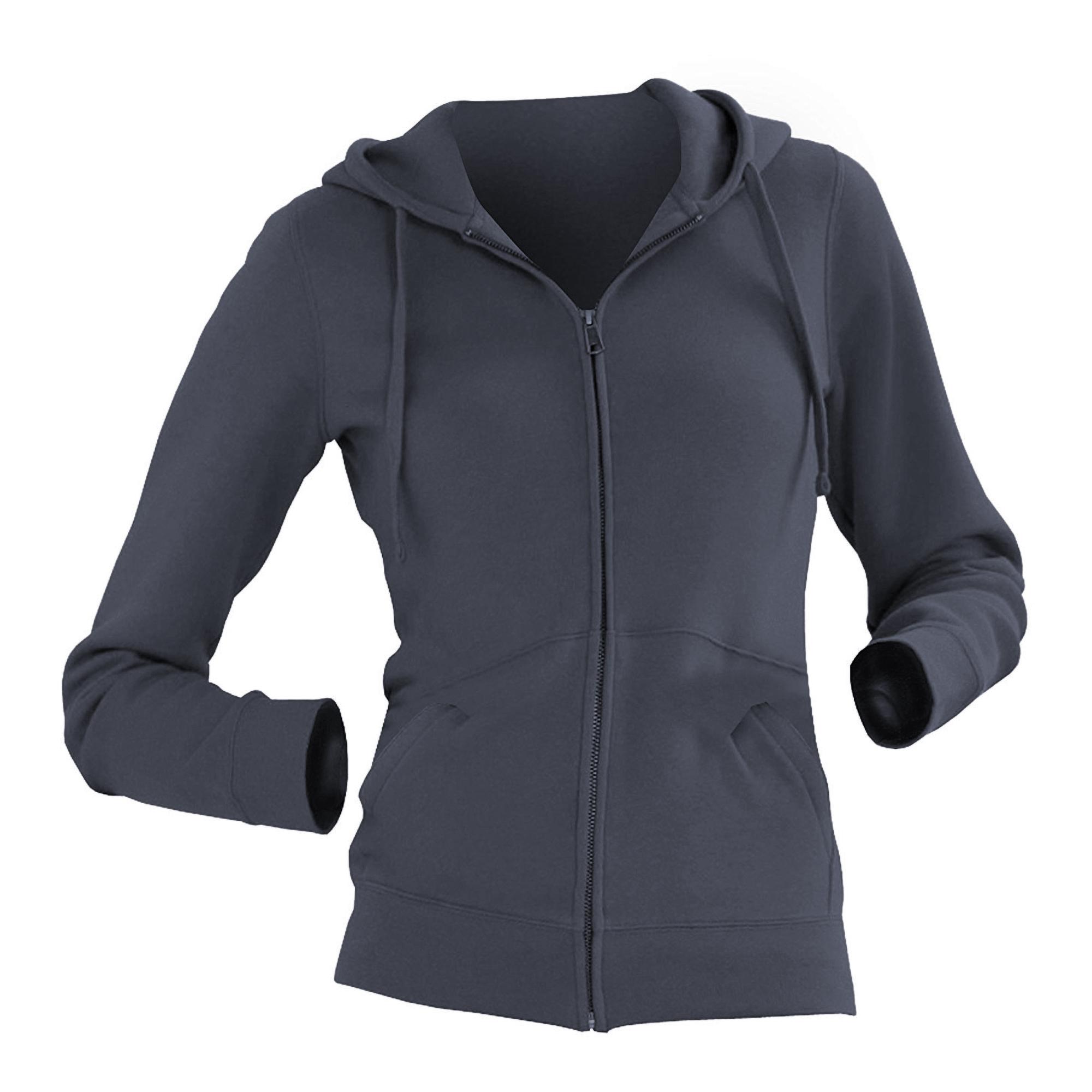 Russell Athletic Russell Ladies Premium Authentic Zipped Hoodie (3-Layer Fabric) (Convoy Grey) dam – bild 2