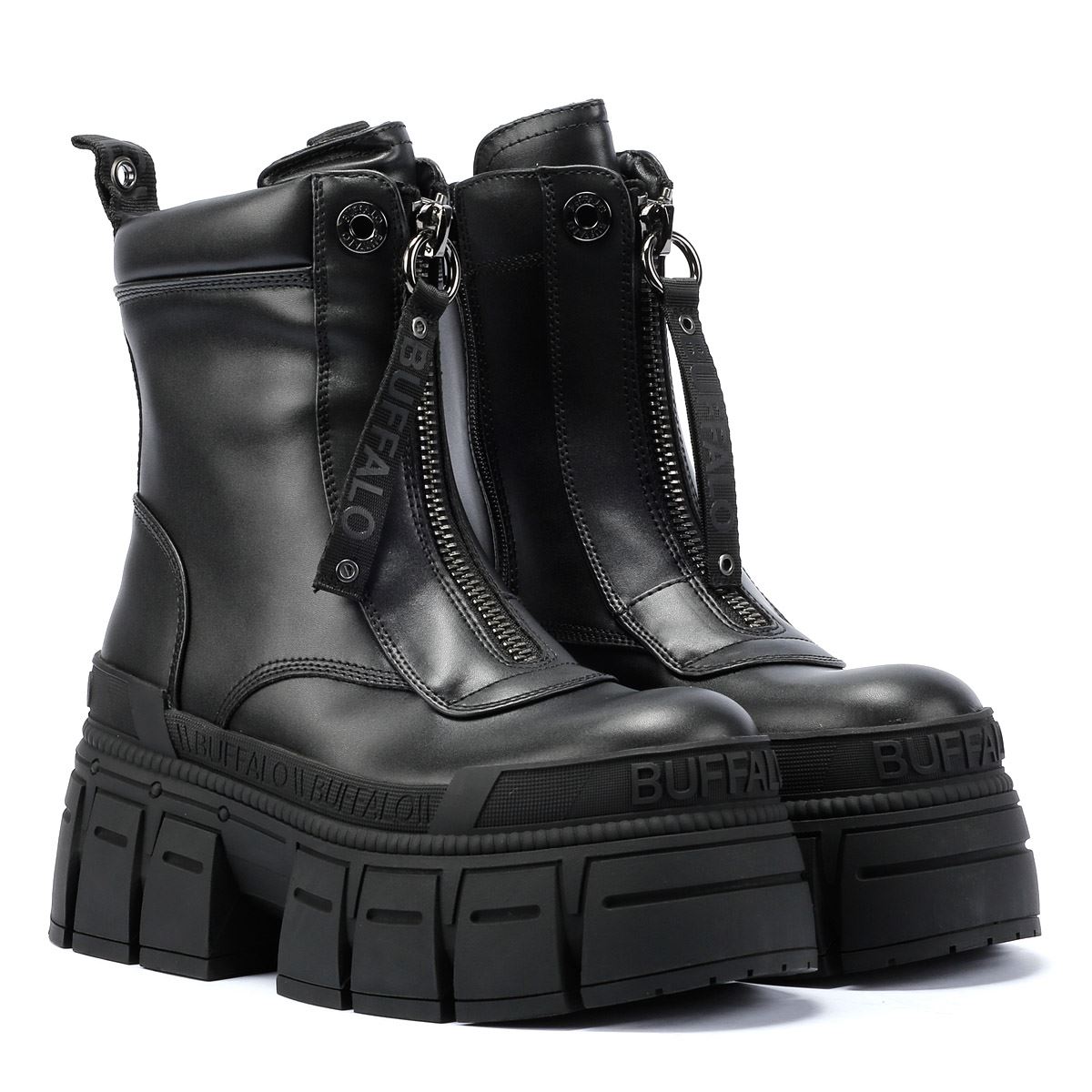 Thumbnail - Buffalo Gospher Zip Damen Schwarze Stiefel