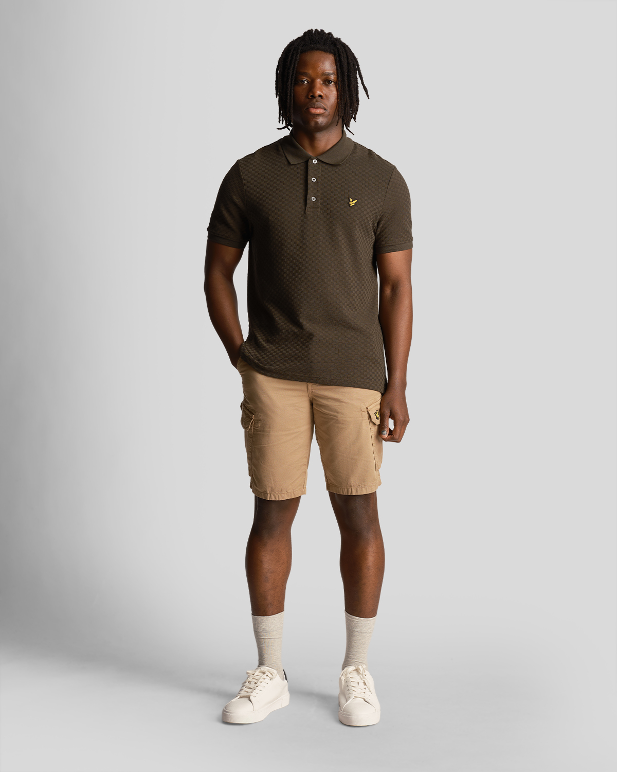 Thumbnail - Lyle & Scott - Short cargo Wembley en marron