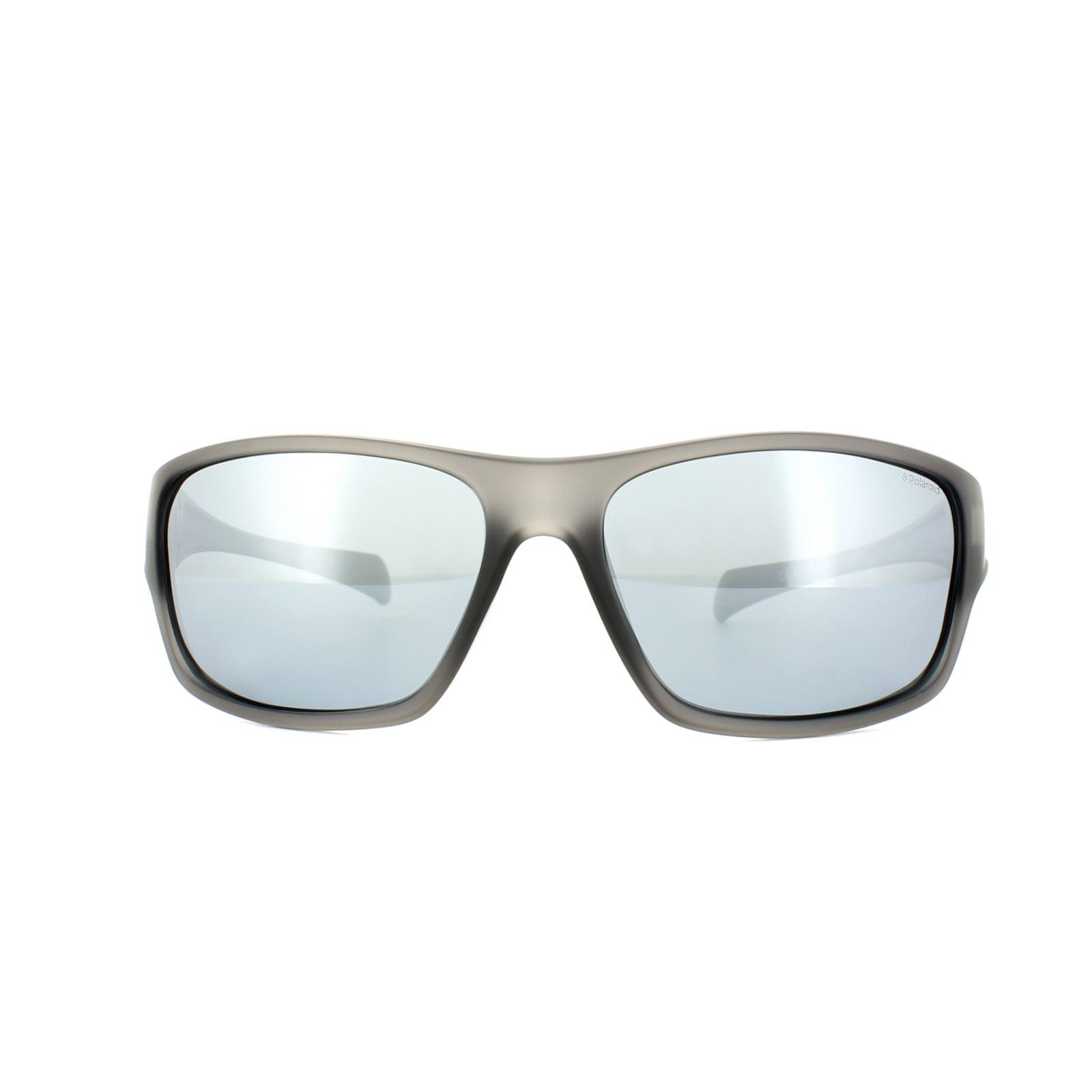 Polaroid Mens Sport Sunglasses PLD 7016/S KB7 EX Dark Grey Silver Mirror Polarized - One Size
