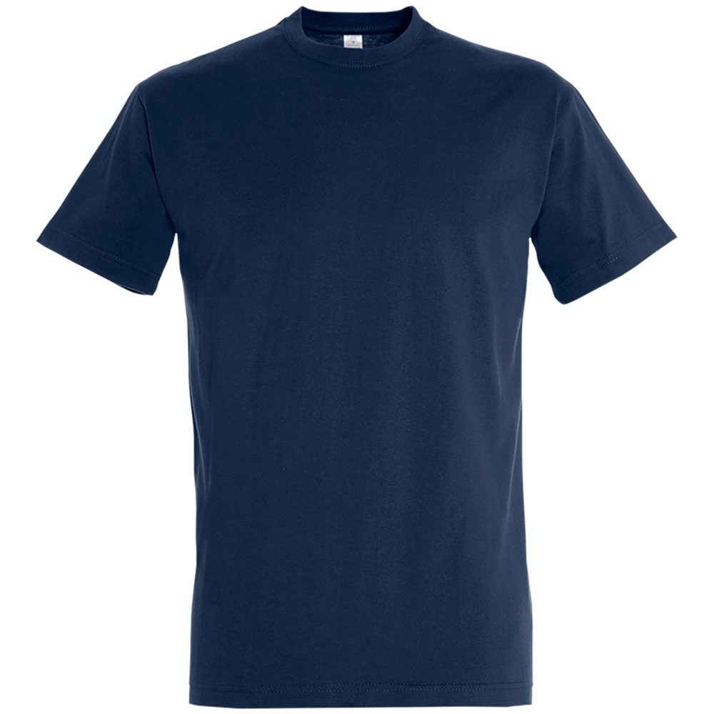 Thumbnail - SOLS Mens Imperial Heavyweight Short Sleeve T-Shirt (French Navy)