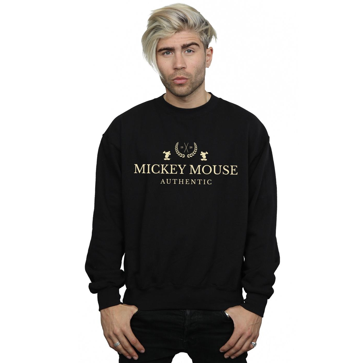 Disney Mens Mickey Mouse Authentic Sweatshirt (Black) herr – bild 2