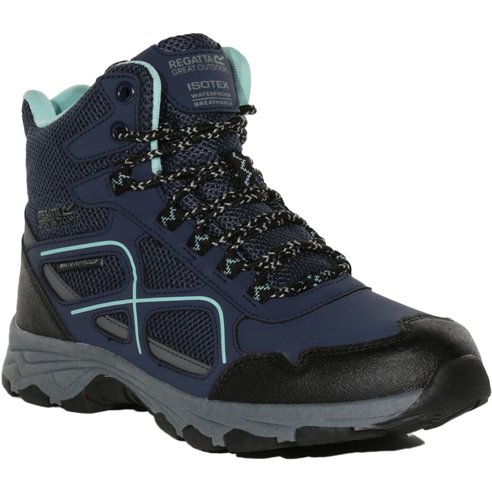 Regatta Womens Vendeavour Waterproof Lace Up Walking Boots - Navy - Size UK 8