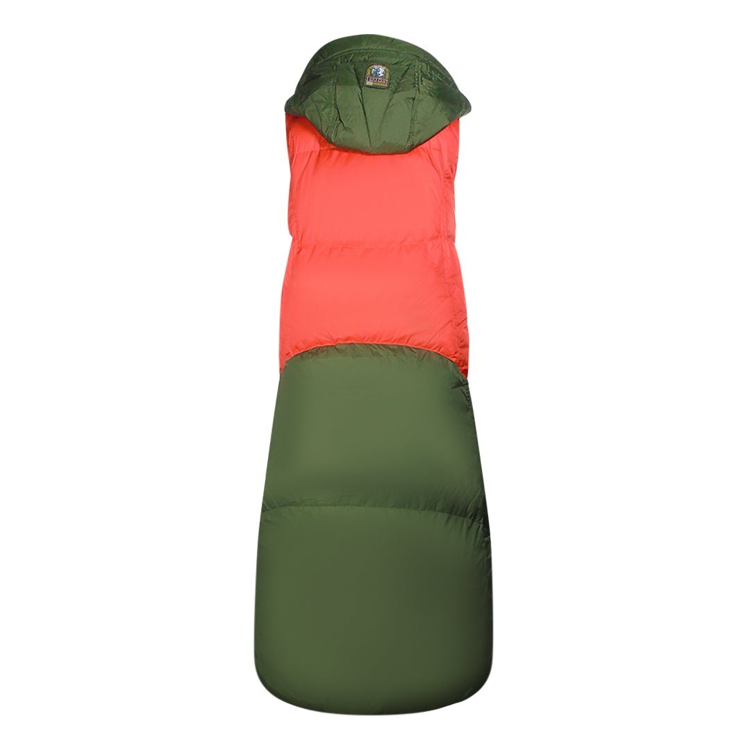 Lory Green Vest Down Jacket med lång huva 2