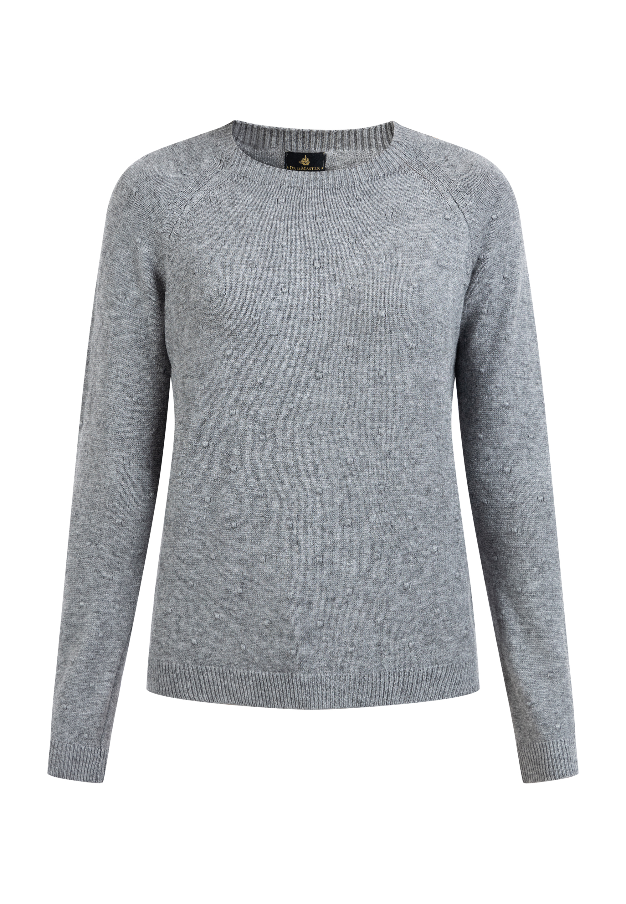 Thumbnail - Dreimaster Strickpullover Damen dunkelgrau melange
