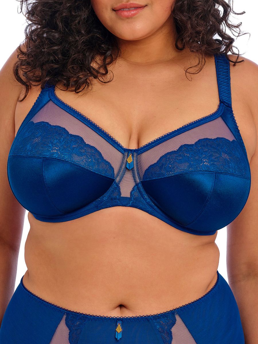 Elomi Womens Cate Allure Full Cup Bra - Blue Polyamide - Size 34G