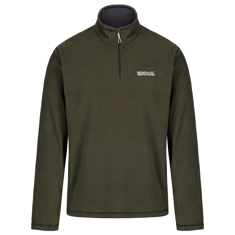 Regatta Great Outdoors Mens Thompson Half Zip Fleece Top - Khaki - Size 5XL