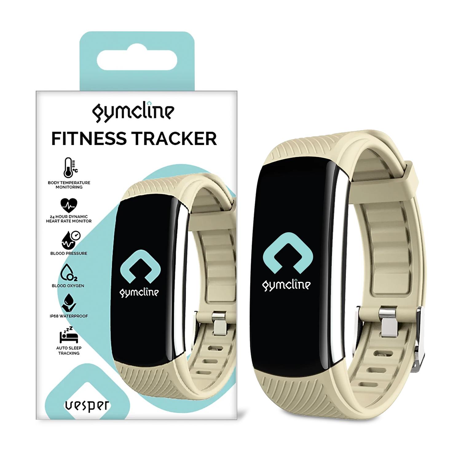 Gymcline Vesper Fitness Tracker w/ Body Temperature Monitoring, Cream - One Size