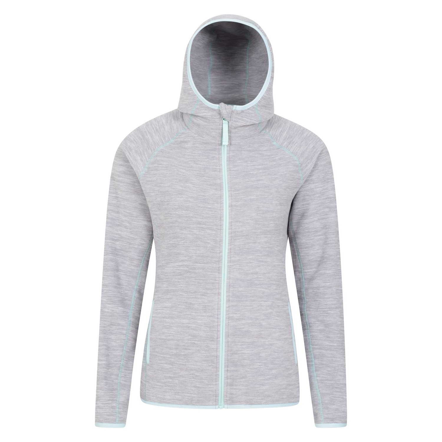 Thumbnail - Mountain Warehouse Womens/Ladies Lleyn II Melange Full Zip Hoodie (Grau)