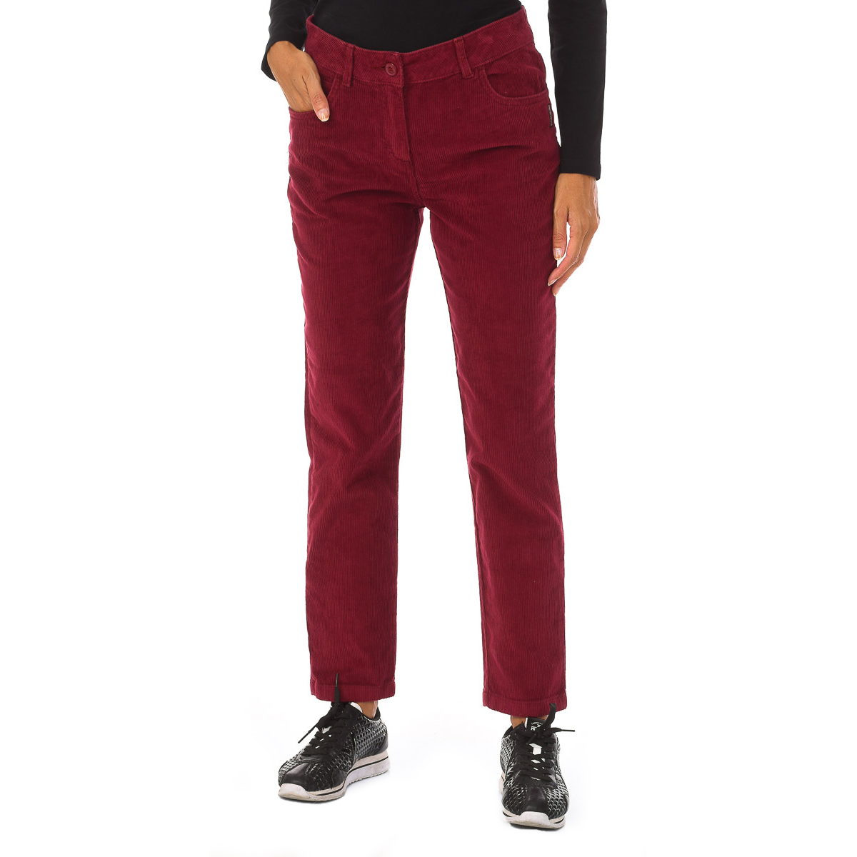 MULLEY WINT lange Hose mit gerippten Säumen GA4FOE Frau