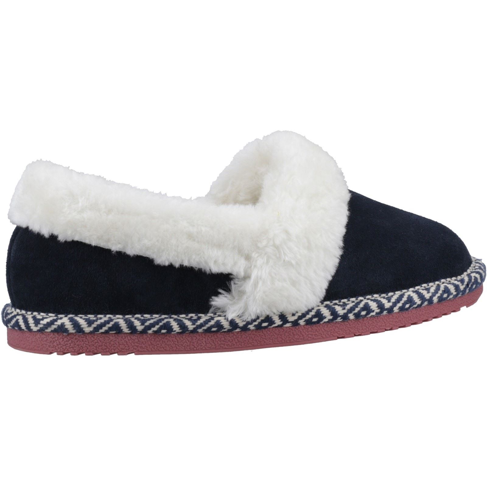 Hush Puppies Ariel Suede Tofflor för kvinnor i marinblå färg dam – bild 2