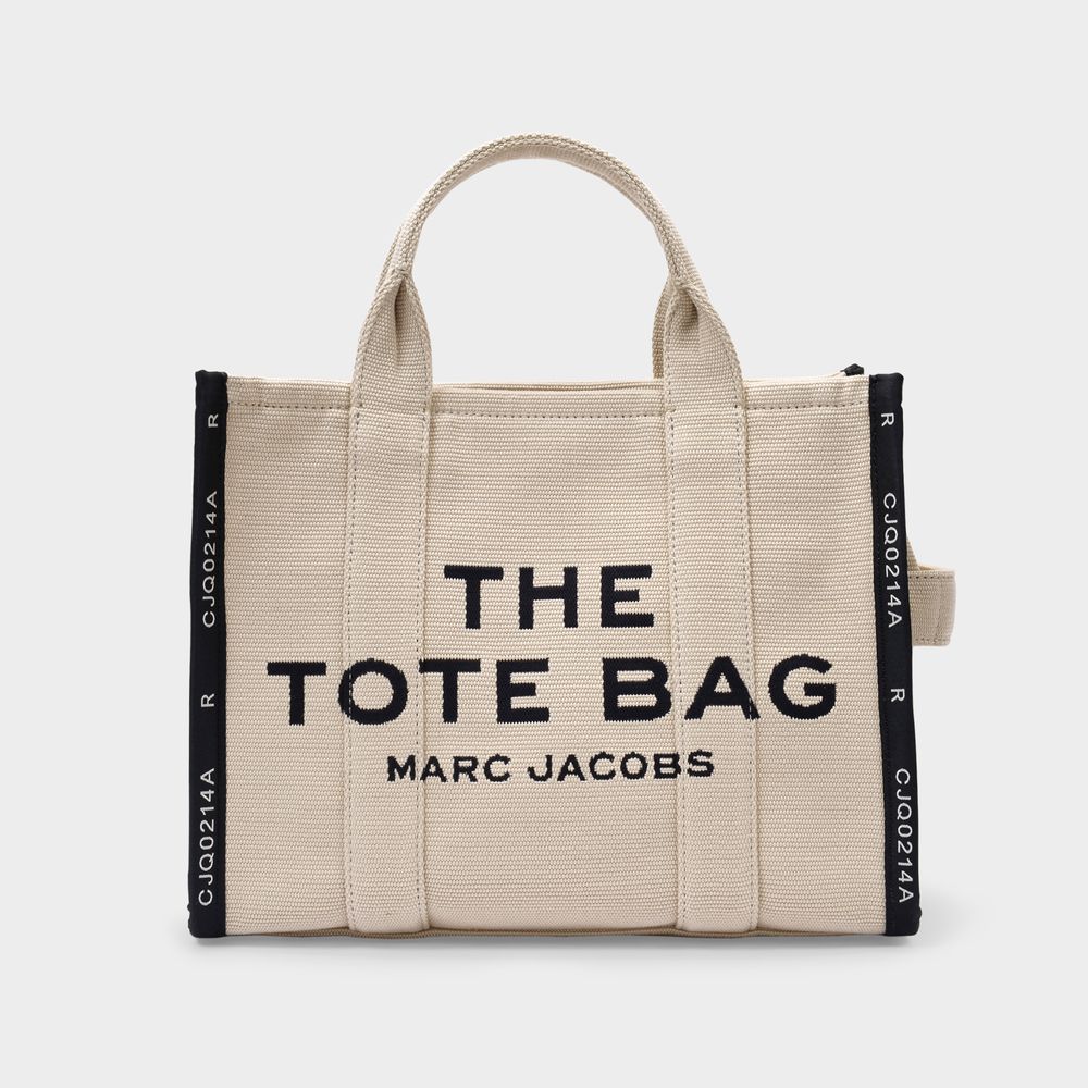 Thumbnail - The Medium Tote Bag Jacquard - Marc Jacobs - Coton - Warm Sand