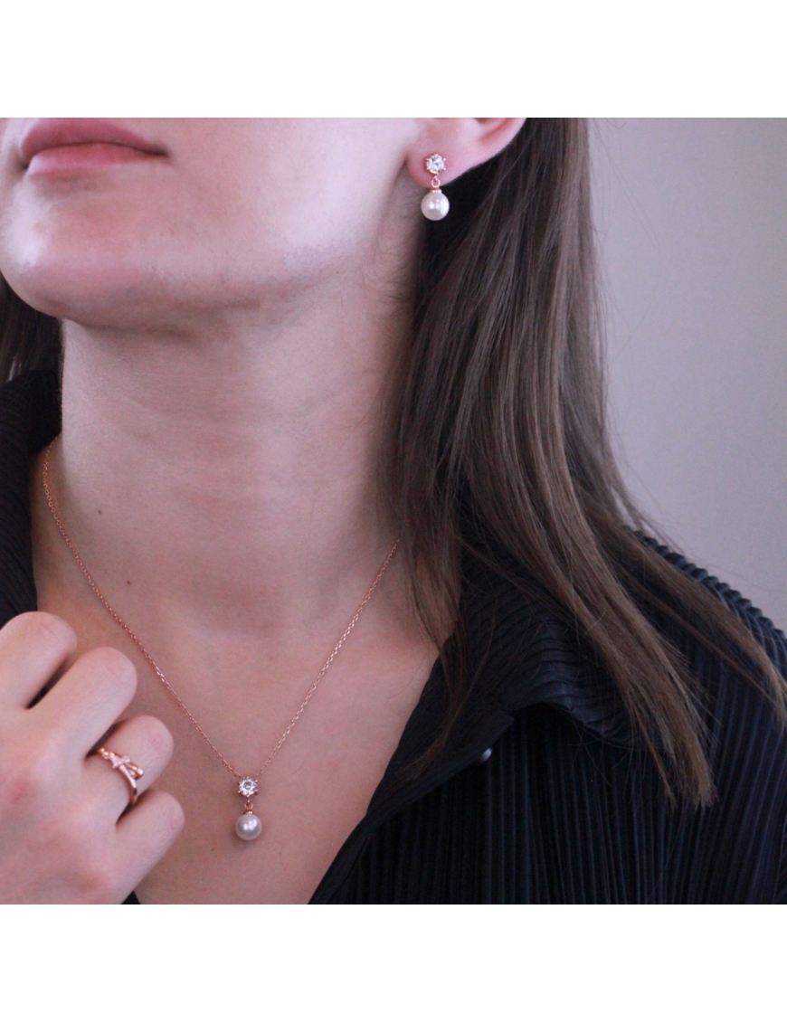 MYC Paris Pauline set och box roséguld och kristall halsband dam – bild 2