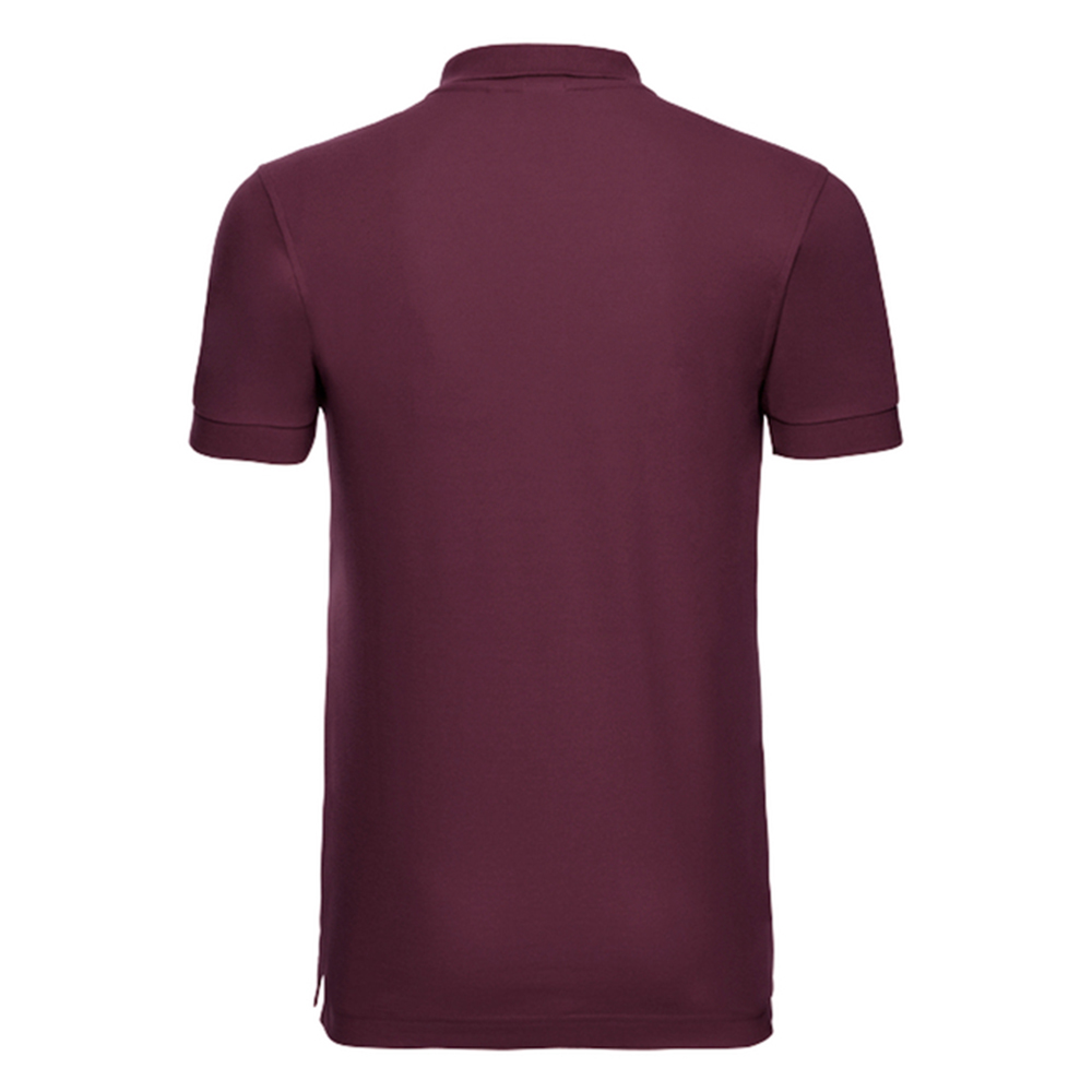 Russell Athletic Russell Stretch Fitted Polo Shirt för herrar (Bourgogne) pikéer – bild 2