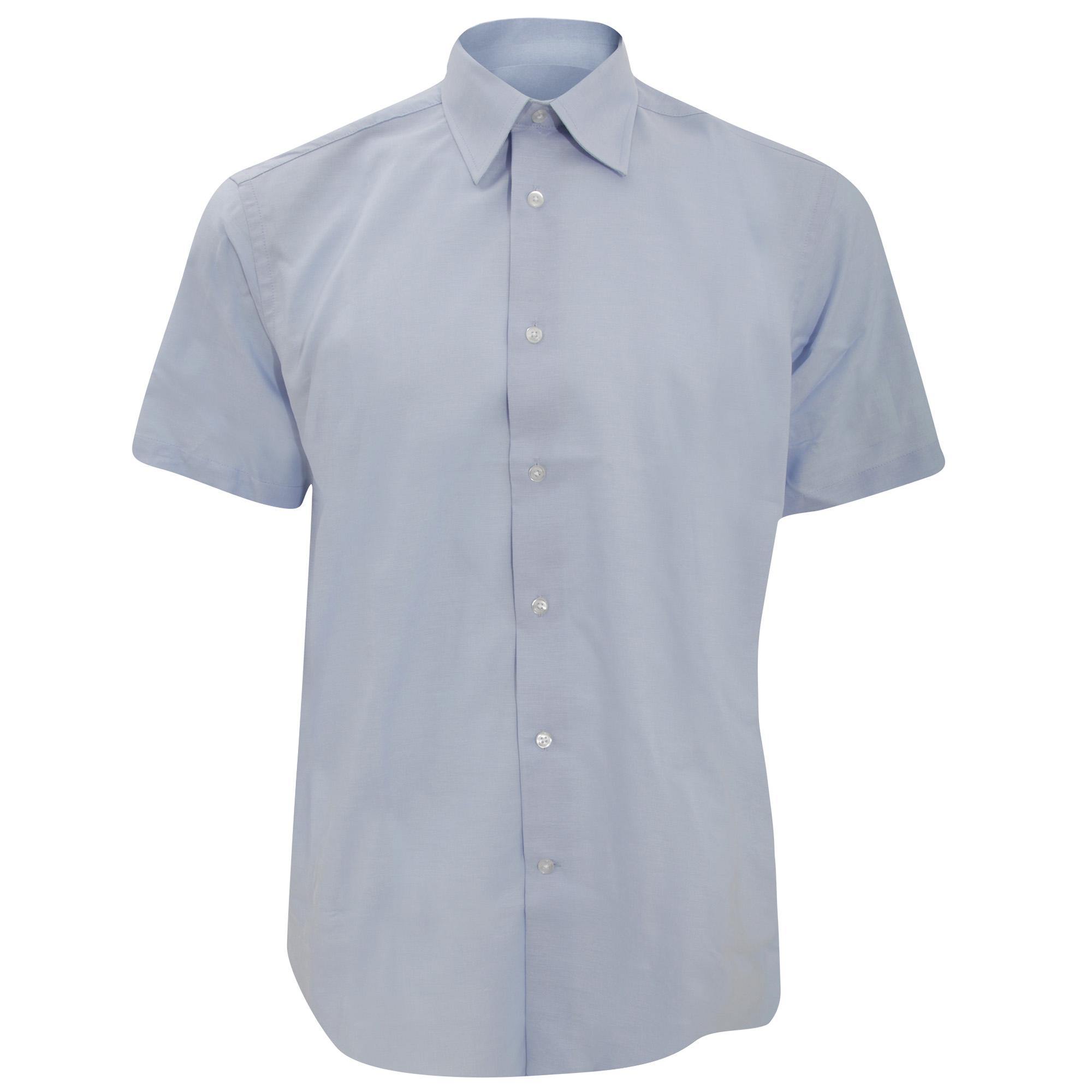 Russell Collectie Heren Korte Mouw Easy Care op maat gemaakt Oxford Shirt (Oxford Blauw)