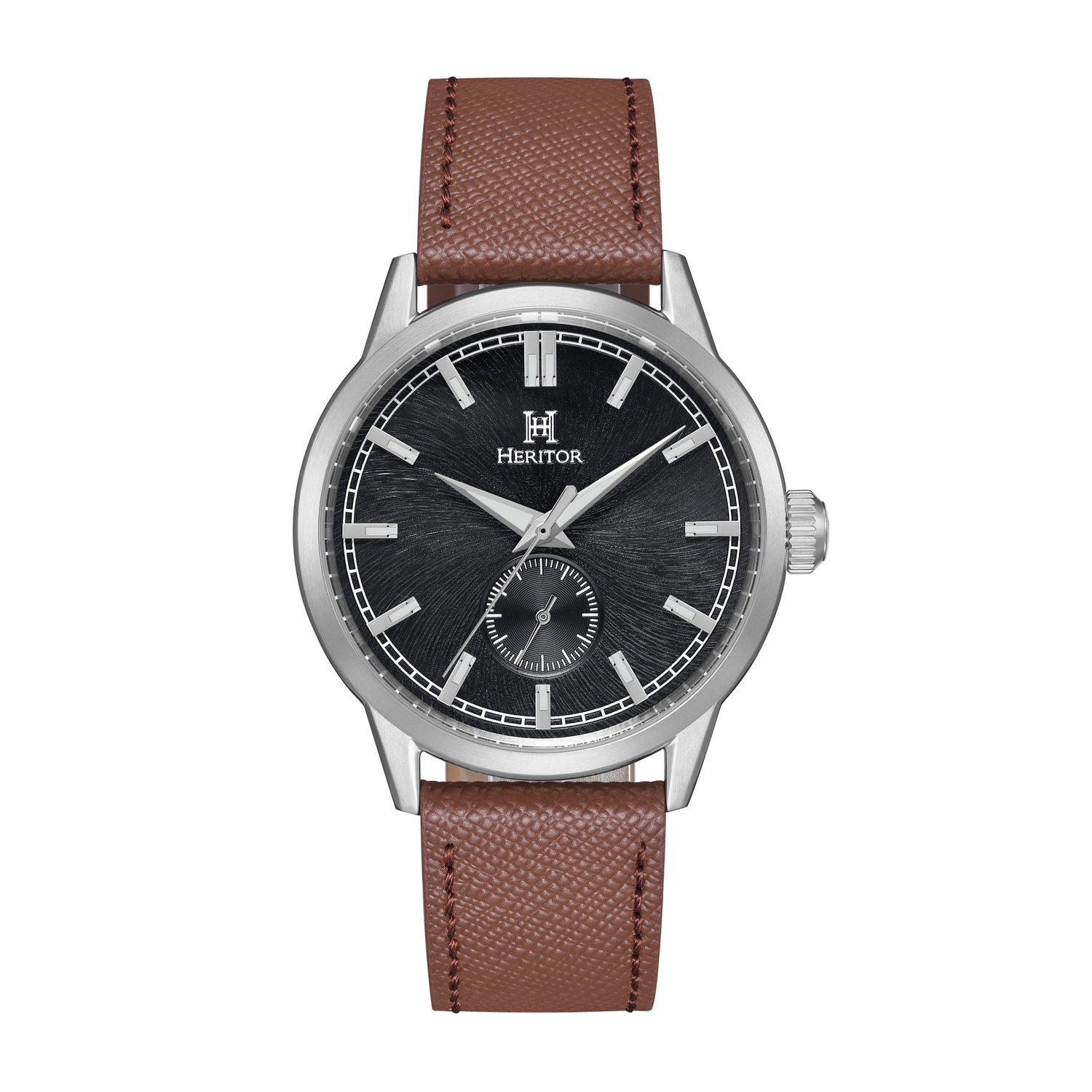 Thumbnail - Heritor Automatikuhr Argento mit Lederarmband