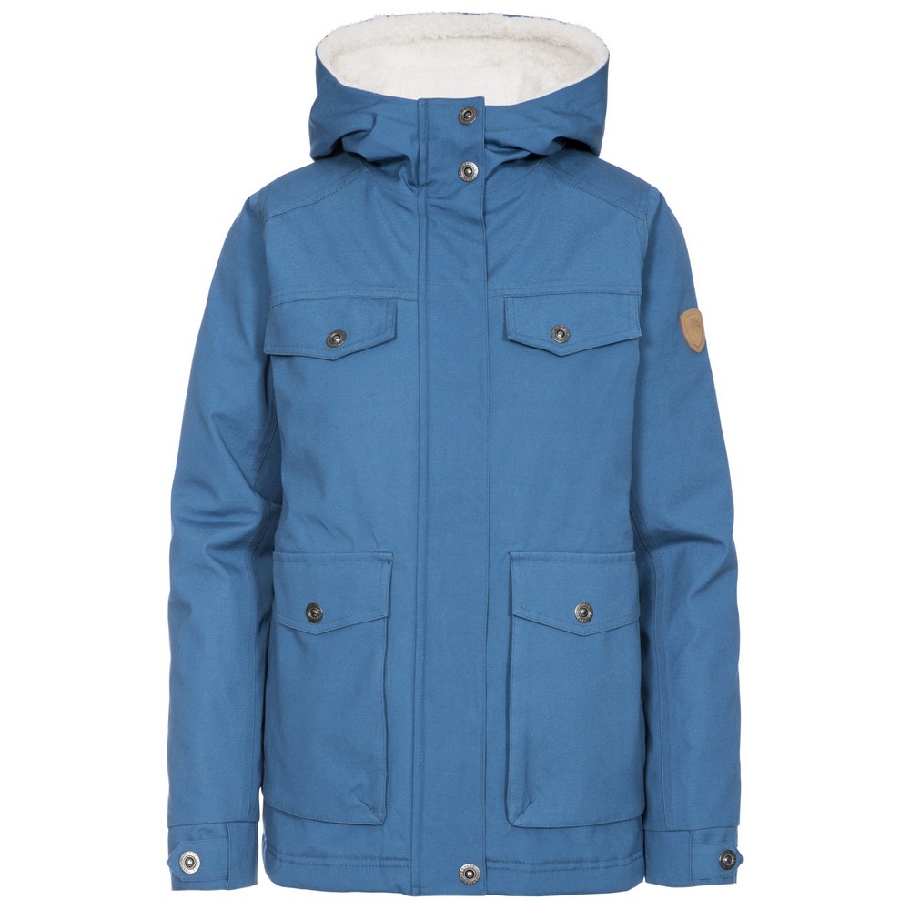 Trespass - Dames Devoted Waterdichte Jas (Blauw)
