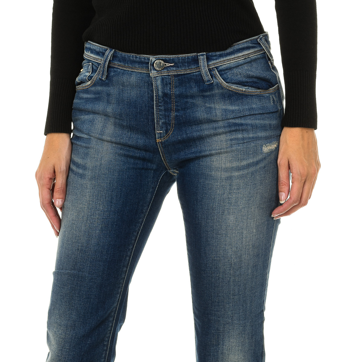 Armani Jeansbyxor med lång sliten effekt 3Y5J28-5D1MZ kvinna dam – bild 2