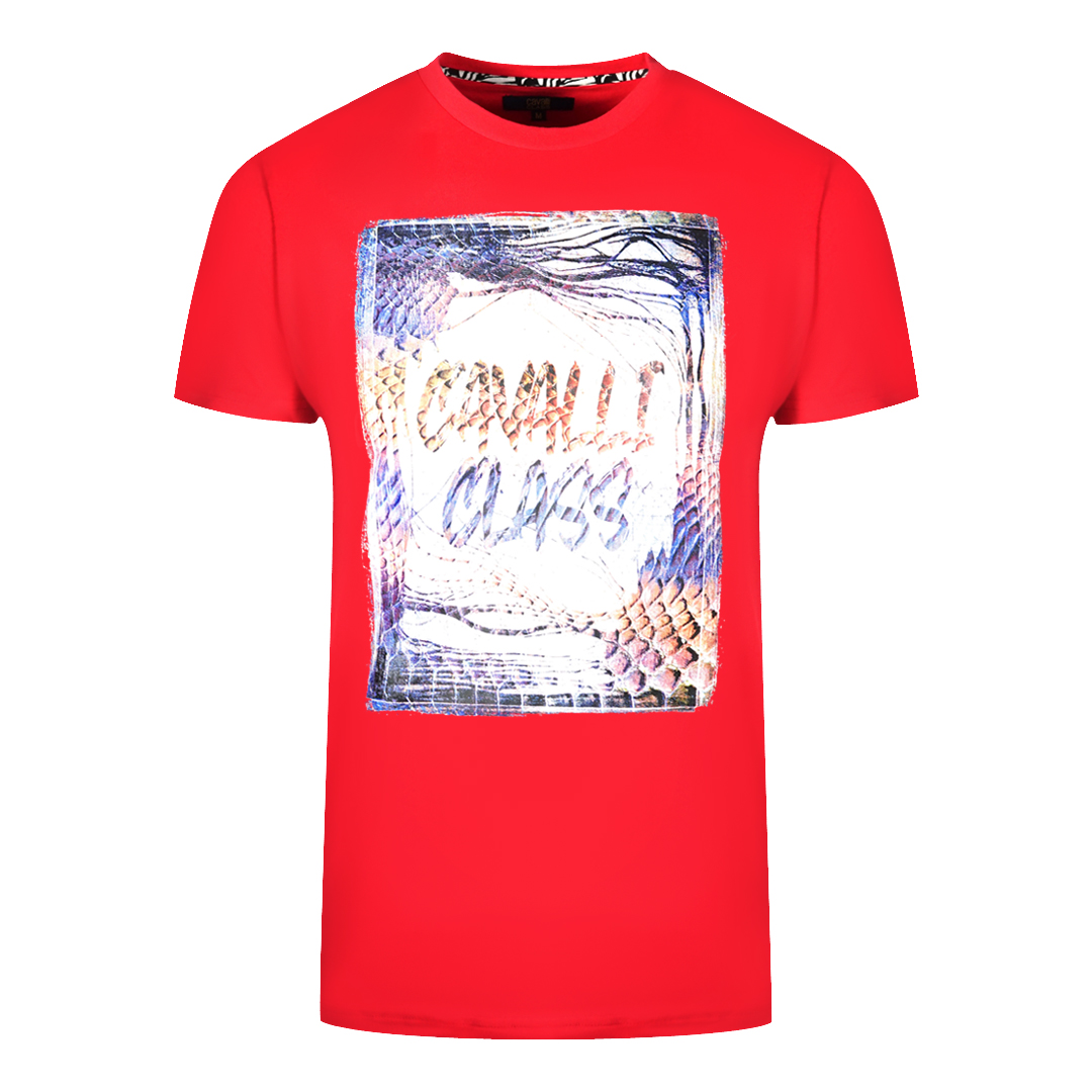 Thumbnail - Cavalli Class Box-Logo Rot T-Shirt
