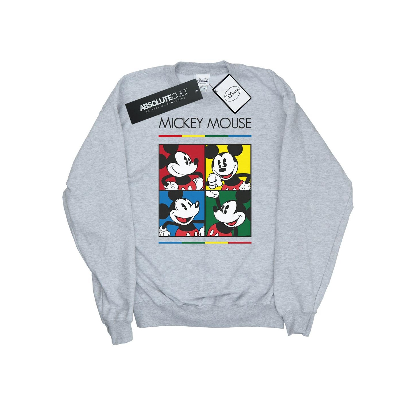 Thumbnail - Disney - "Mickey Mouse Square Colour" Sweatshirt für Damen (Grau)