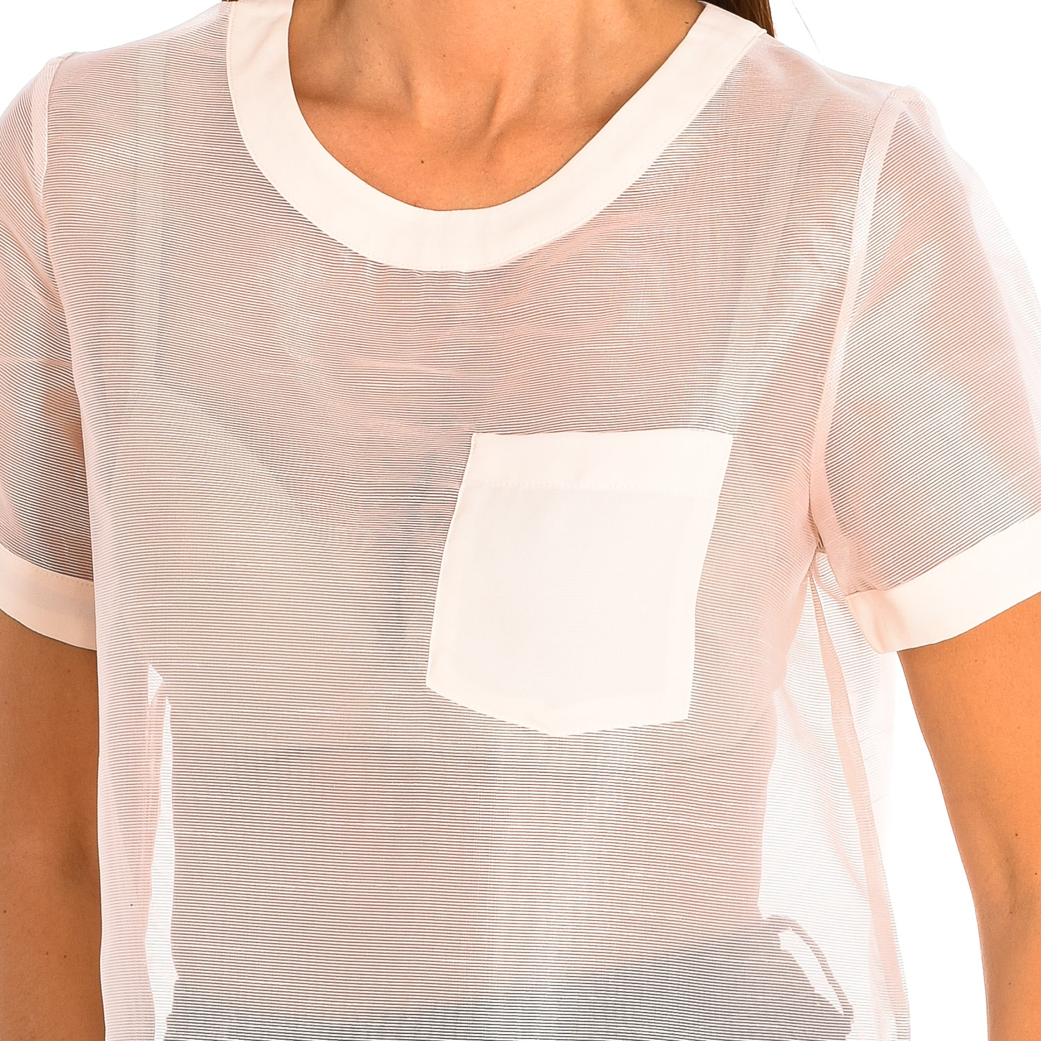 Camiseta De Media Cremallera Para Mujer – Corte Asimétrico Y Talla Grande