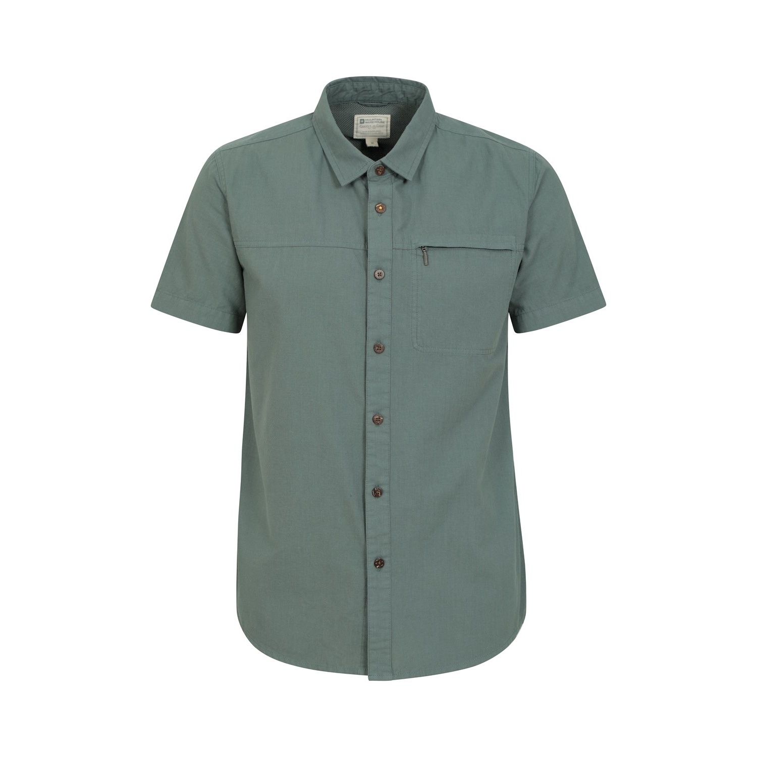 Thumbnail - Mountain Warehouse Herren Kokosnuss Slub Kurzarm-Shirt (Grün)