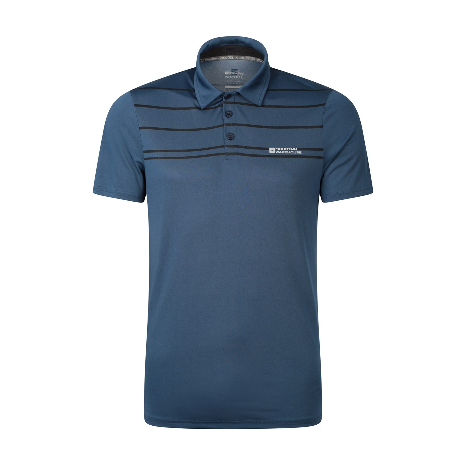 Thumbnail - Mountain Warehouse Herren Auswärts IsoCool Polo Shirt (Blau)