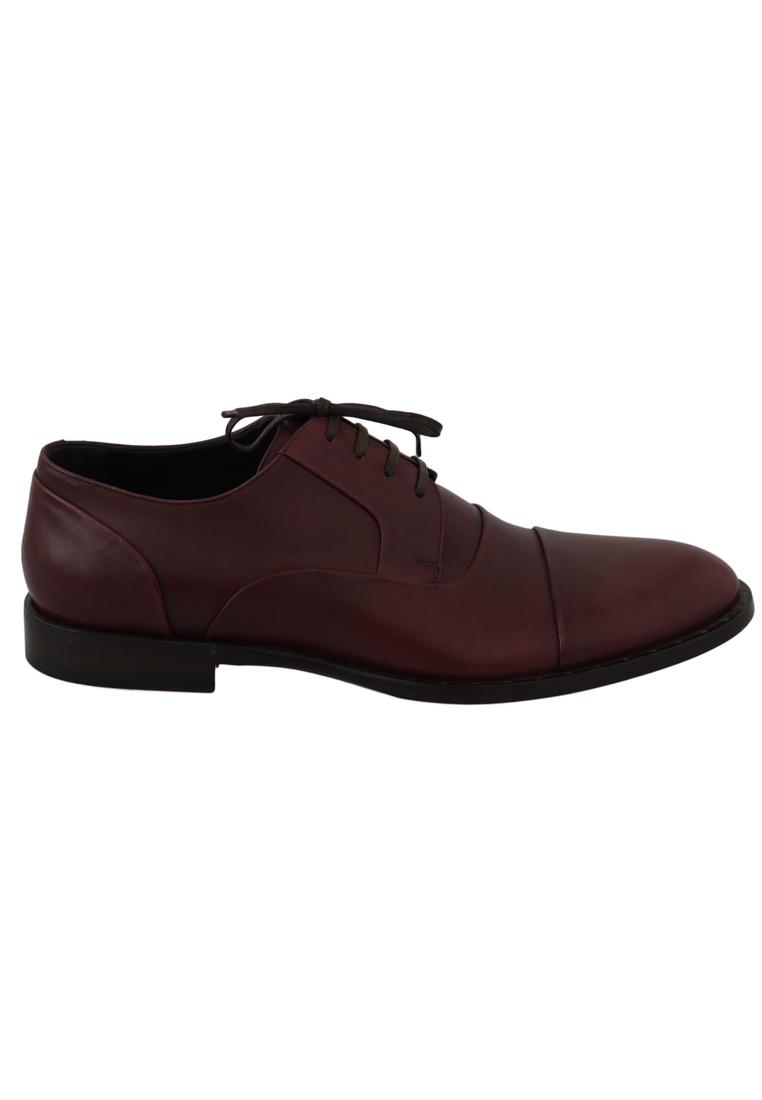 Thumbnail - Derby-Schuhe aus rotem Leder