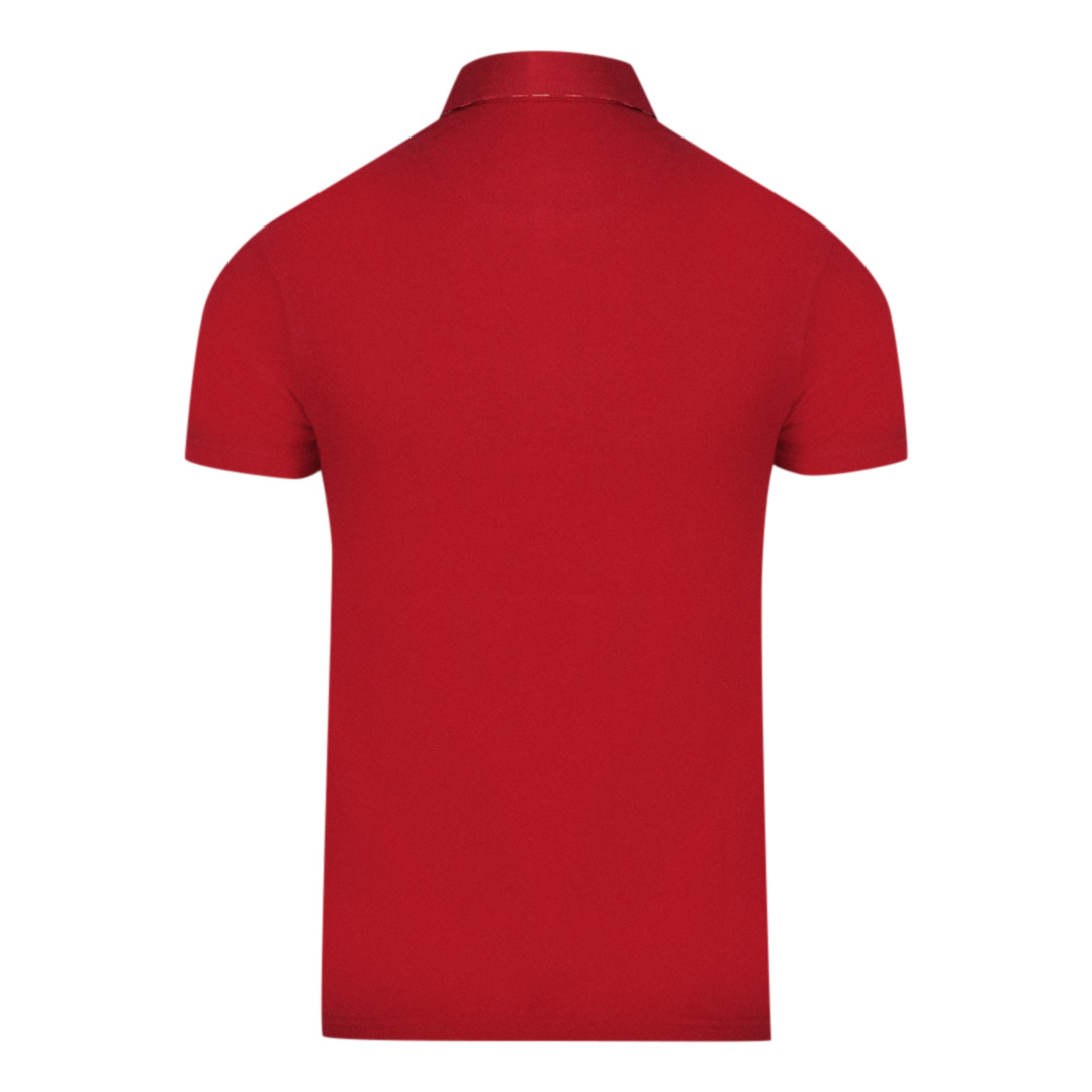 Aquascutum Aldis Crest Chest Logo Röd Polotröja herr – bild 2