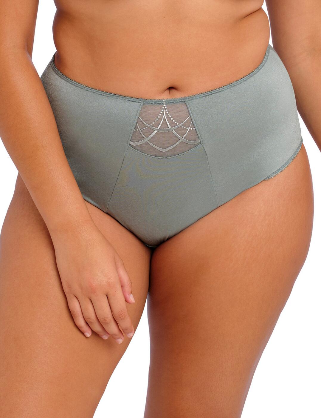 Elomi Womens 4036 Cate High-Waisted Brief - Grey - Size 4XL