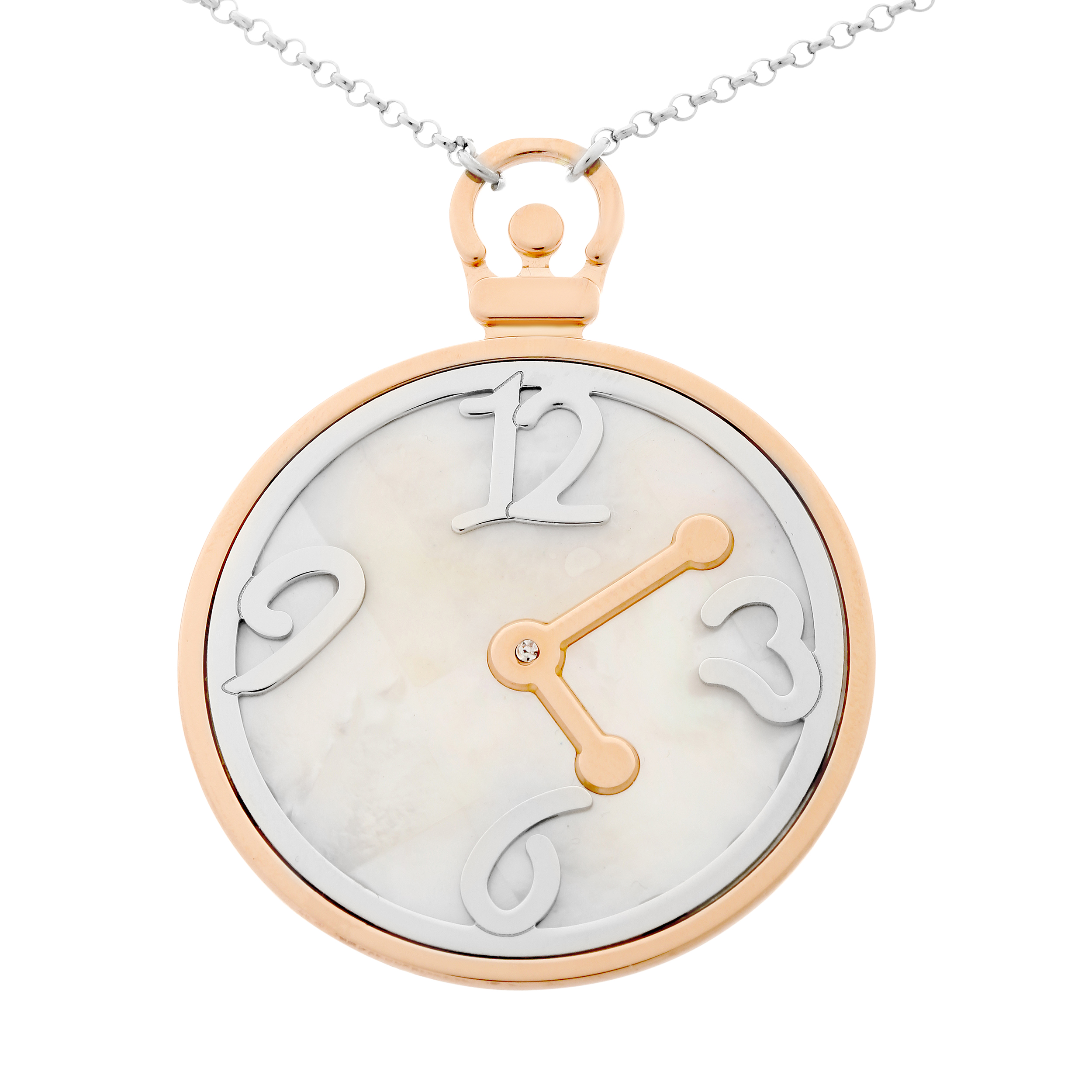 Orphelia Halskette für Damen, 925er Sterlingsilber, Silber/Rosé, ZK-7174