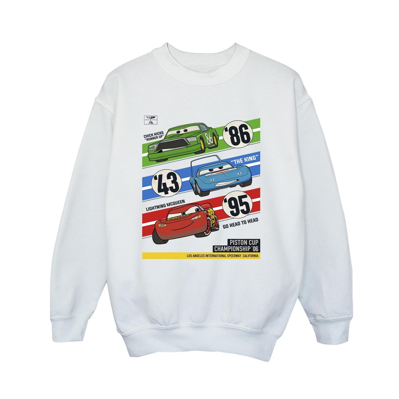 Disney - "Cars Piston Cup Champions" Sweatshirt für Jungen (Weiß)