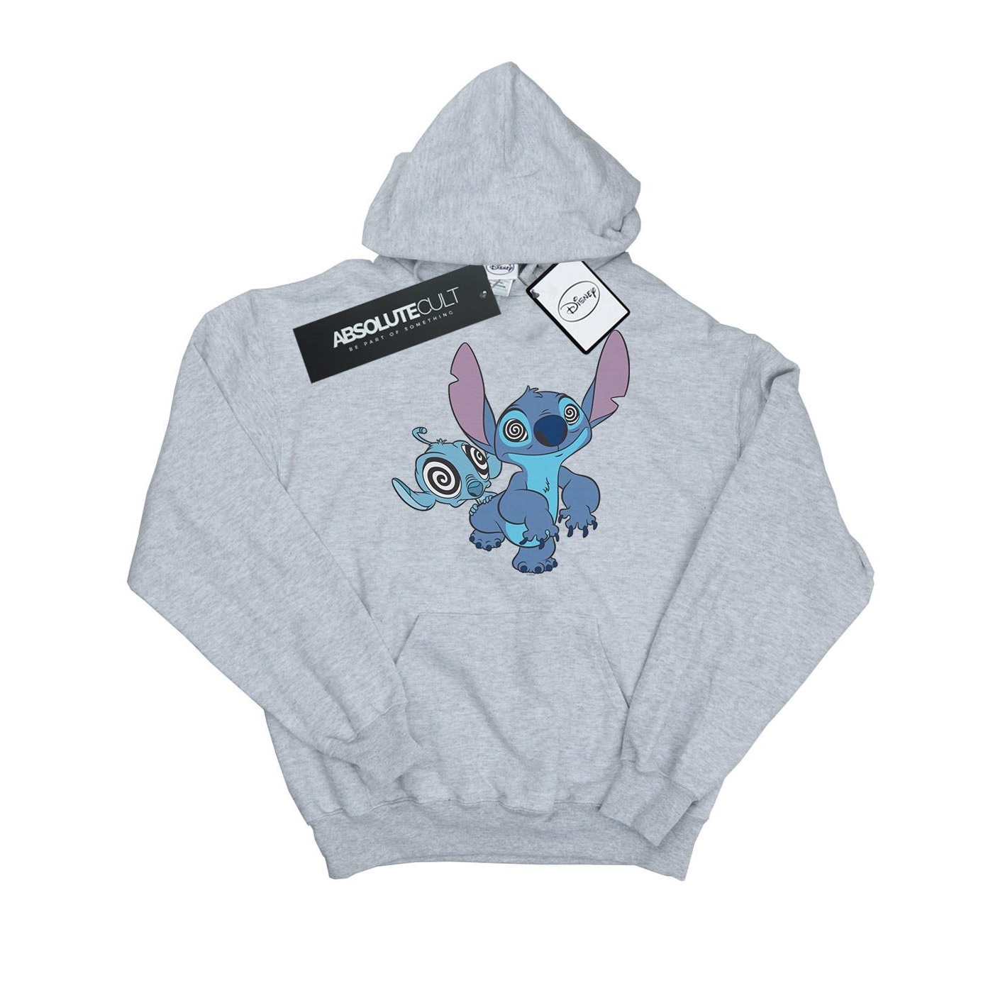 Thumbnail - Disney - "Lilo And Stitch Hypnotized" Kapuzenpullover für Herren (Grau)