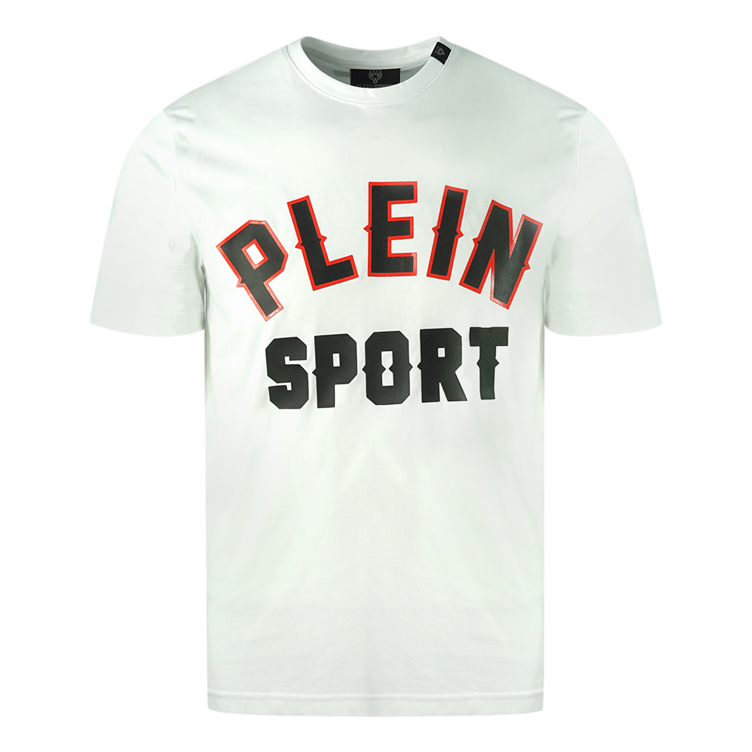 Thumbnail - Plein Sport Block Logo Weißes T-Shirt