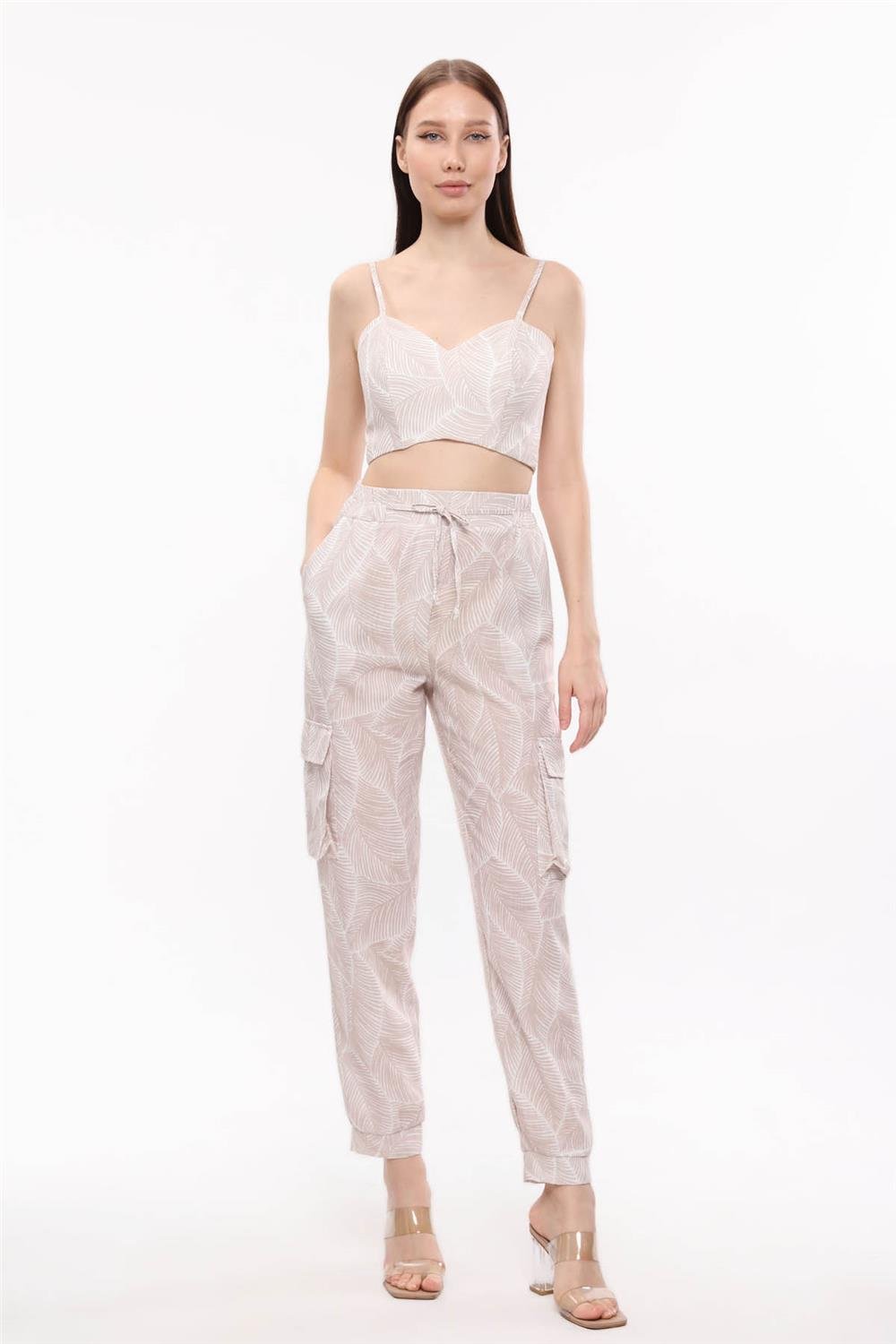 Thumbnail - Fracht Tasche Palmblatt Muster Hose