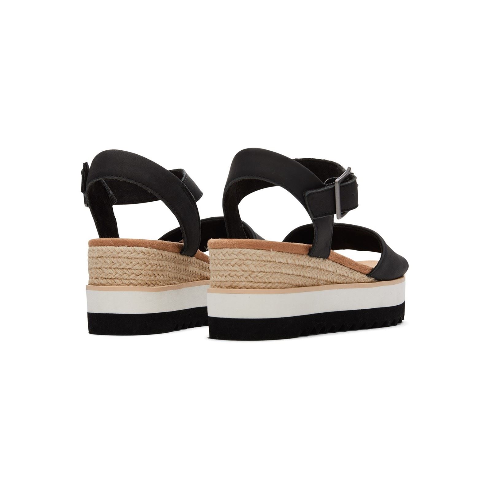 TOMS Diana Leather Svarta kilar för kvinnor sandaler dam – bild 2
