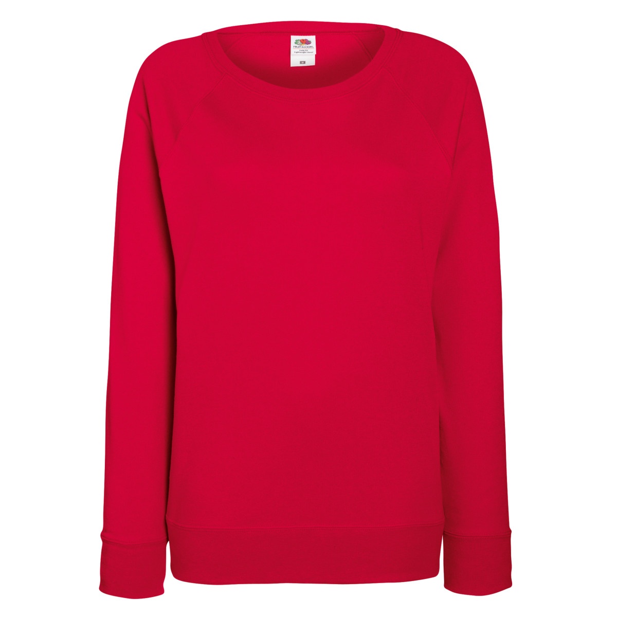 Thumbnail - Fruit OF The Loom Damen Raglan Sweatshirt (Rot)