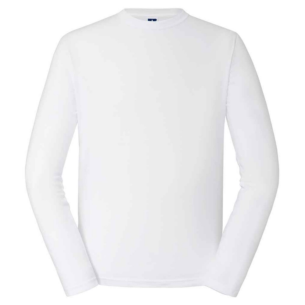 Thumbnail - Russell - "Classic" T-Shirt für Herren/Damen Unisex Langärmlig (Weiß)