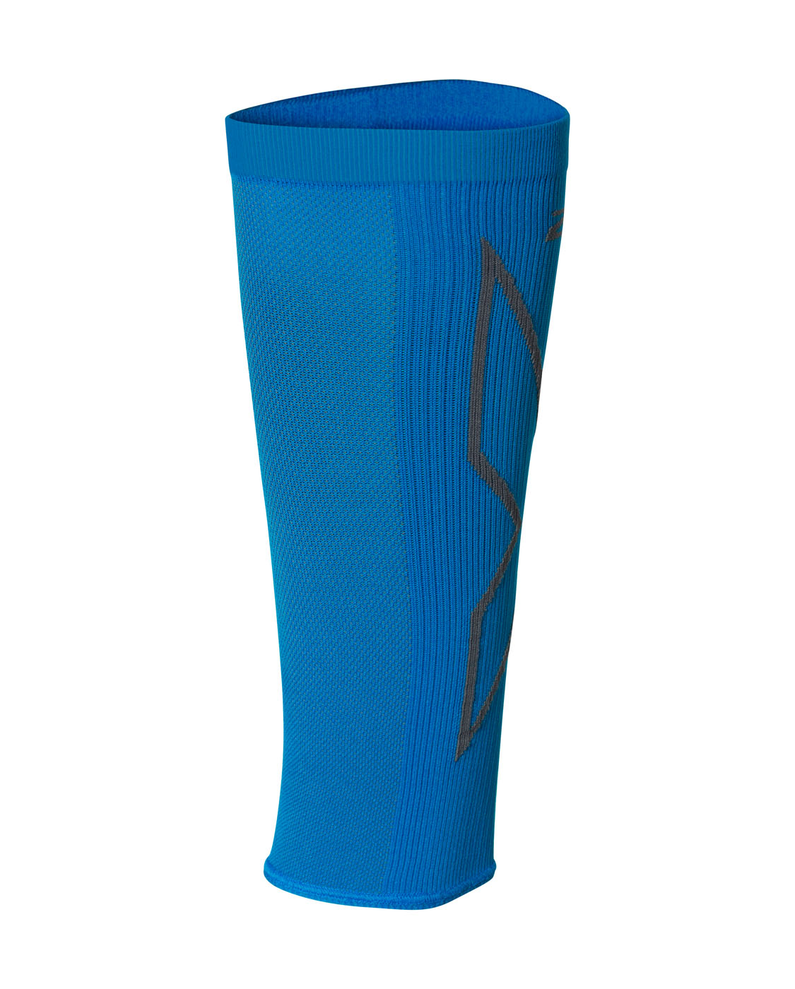 2Xu Unisex X Compression Calf Sleeves Vibrant Blue/Grey Nylon - Size Large