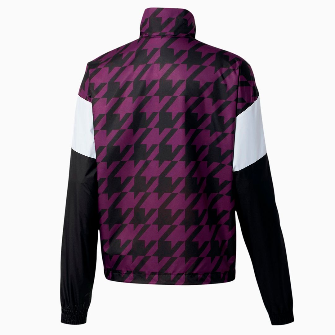 Puma Långärmad Zip Up Damjacka med All Over Print Svart Lila Jacka 596735 25 – bild 2