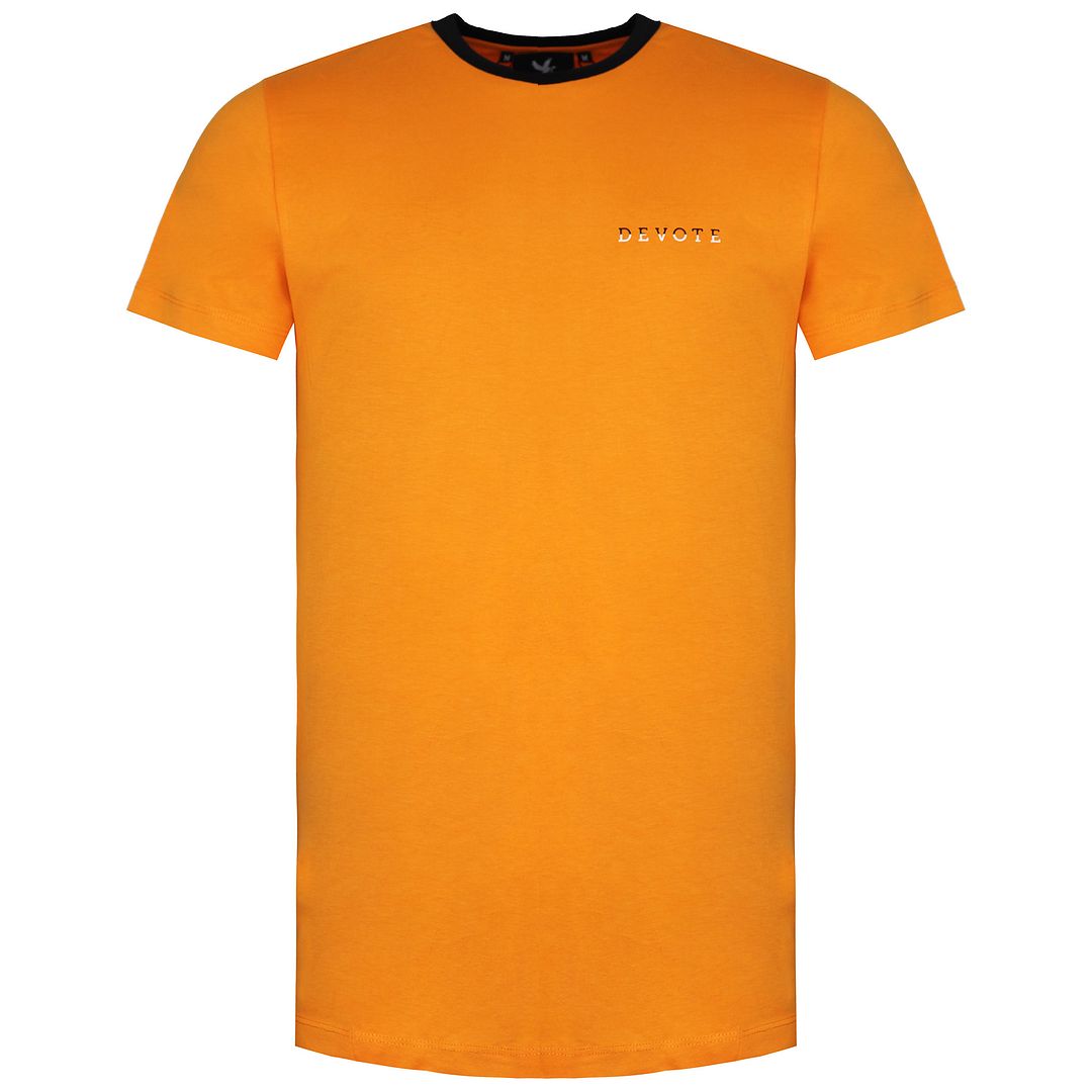 Devote London Austin Mens Orange/Black T-Shirt