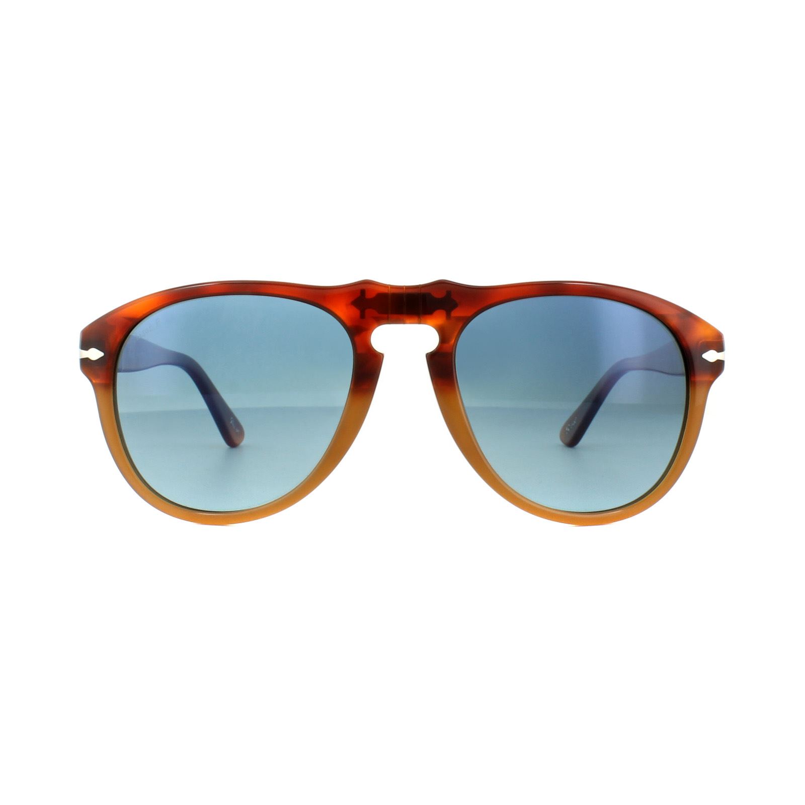 Lunettes De Soleil Persol 0649 1025S3 Resina E Sale Bleu Brun Polarisé 54mm