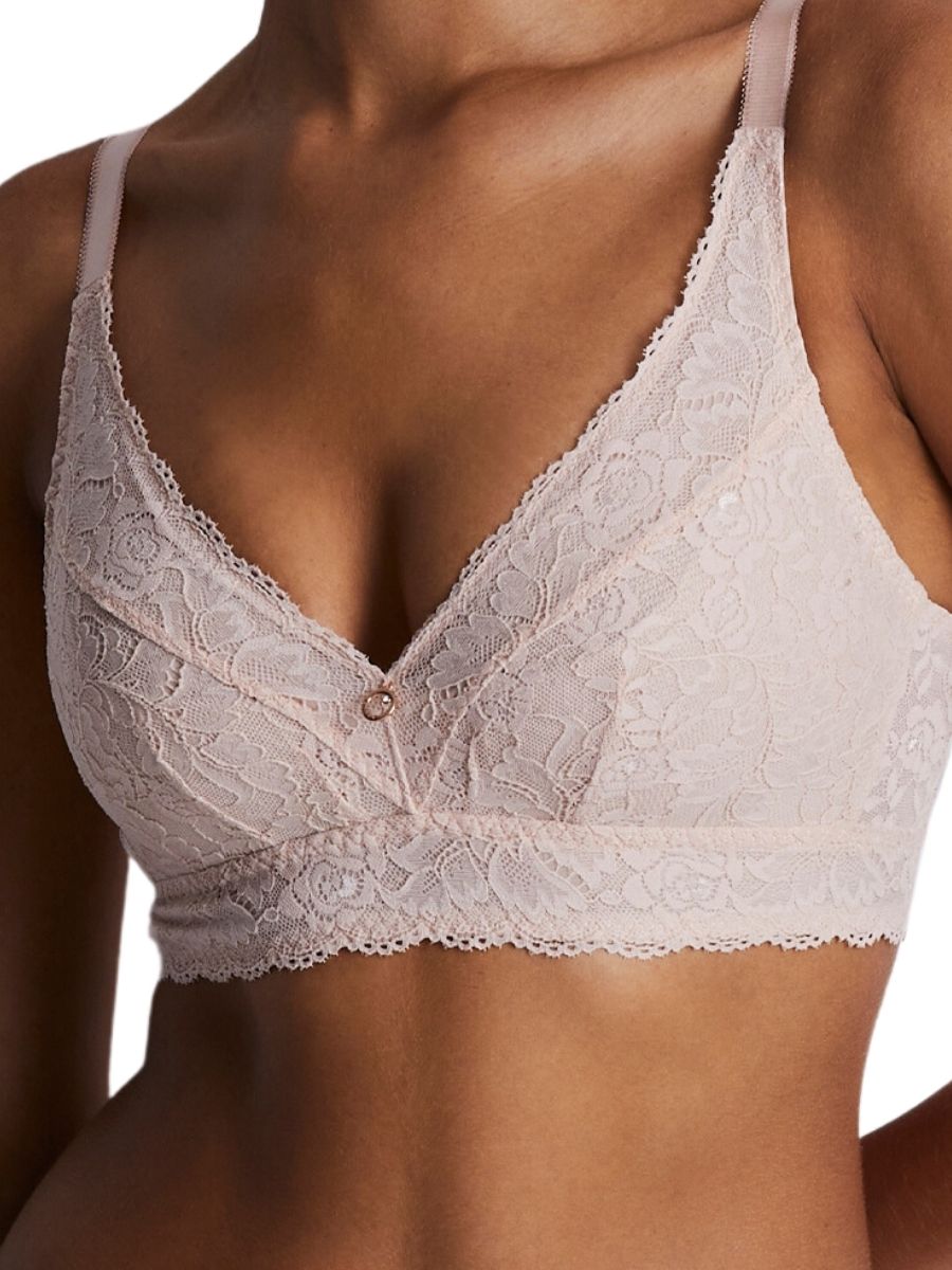 Aubade Womens Rosessence Care Triangle Bralette – Pink polyamide – Size Small