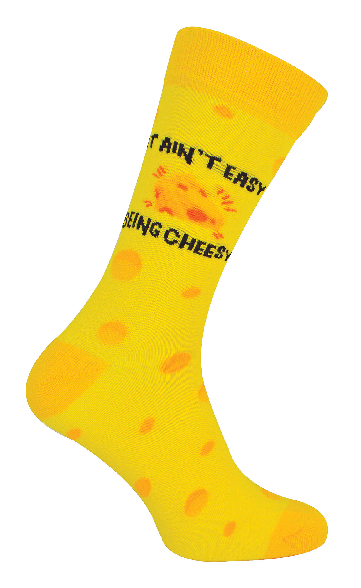Thumbnail - Urban Eccentric - Neuheit Crew Länge Cheese Themed Socken in gelb | Herren & Damen Socken - Sein Cheesy