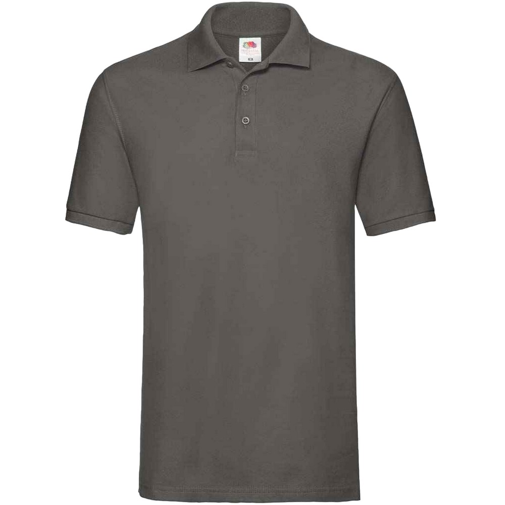 Thumbnail - Fruit of the Loom Herren Premium Baumwolle Pique Polo Shirt (Hellgrau)
