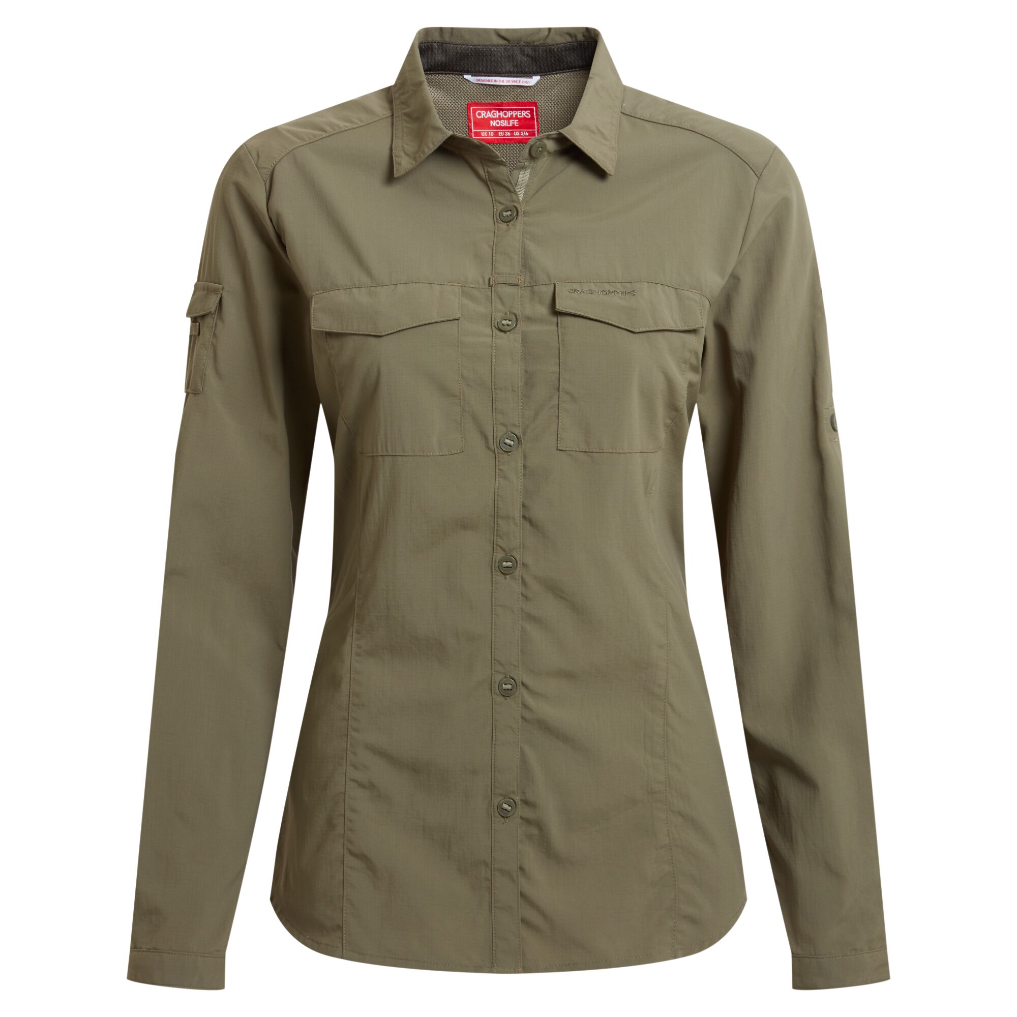 Craghoppers Womens/Ladies Adventure III Nosilife Long-Sleeved Shirt (Wild Olive) - Khaki - Size 12 UK