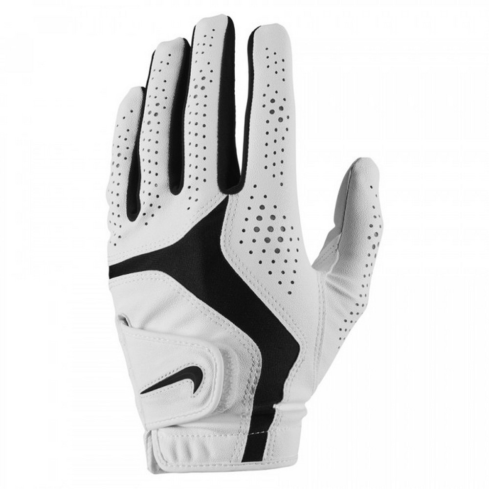 Nike Womens/Ladies Dura Feel IX 2020 Left Hand Golf Glove (White/Black) - Size Medium