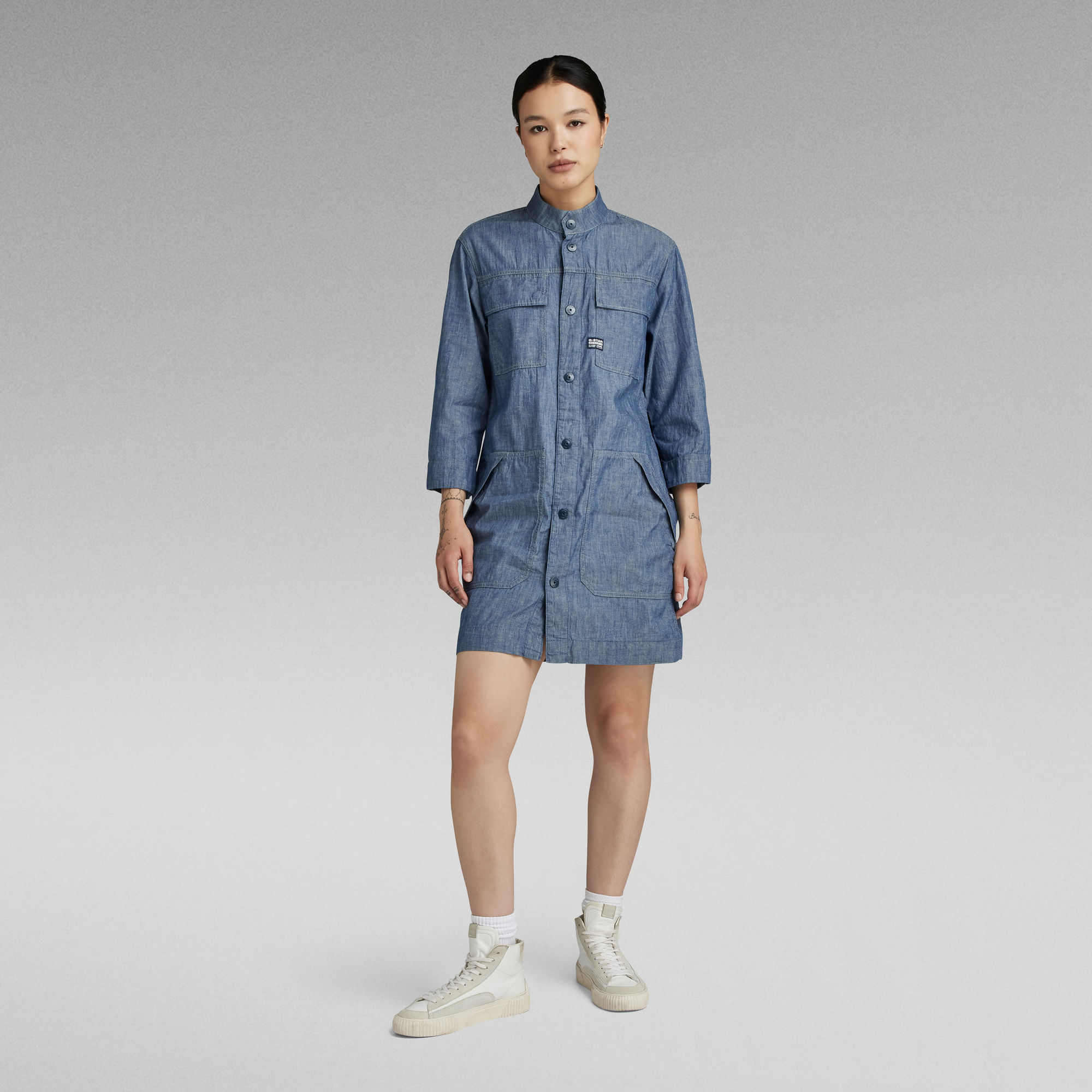 G Star Raw Womens G-Star RAW Shirt Dress – Navy Cotton – Size X-Small